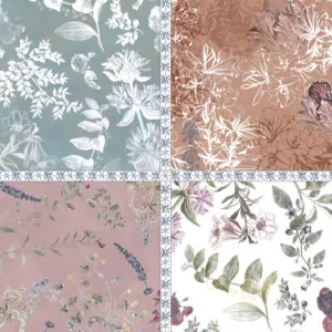 Merino/Silk Scarf - Floral Windows