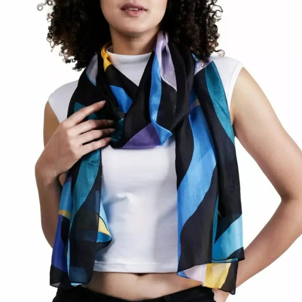 Merino/Silk Scarf - Freehand
