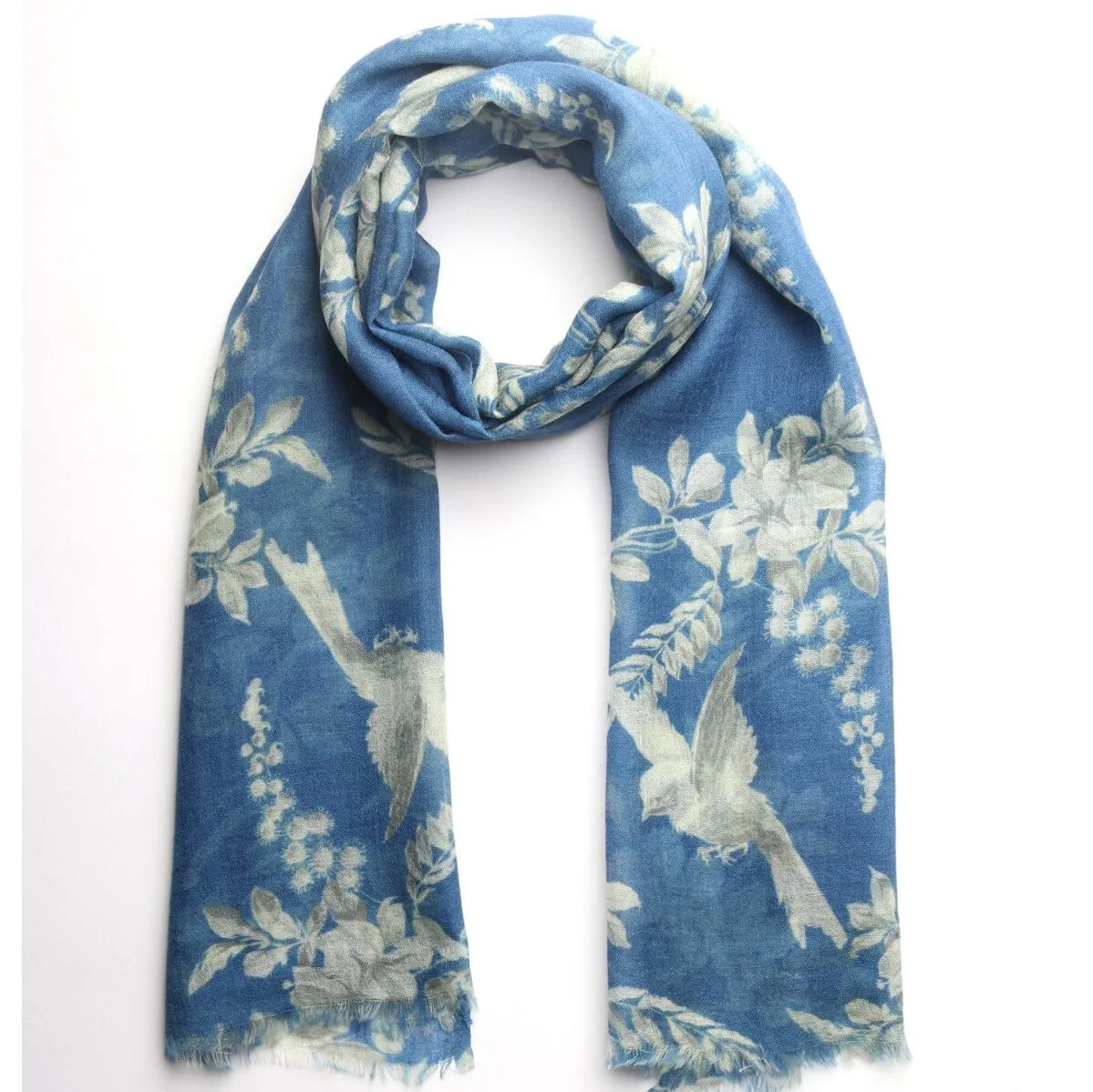 Merino/Silk Scarf - Sky
