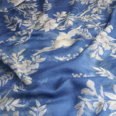 Merino/Silk Scarf - Sky