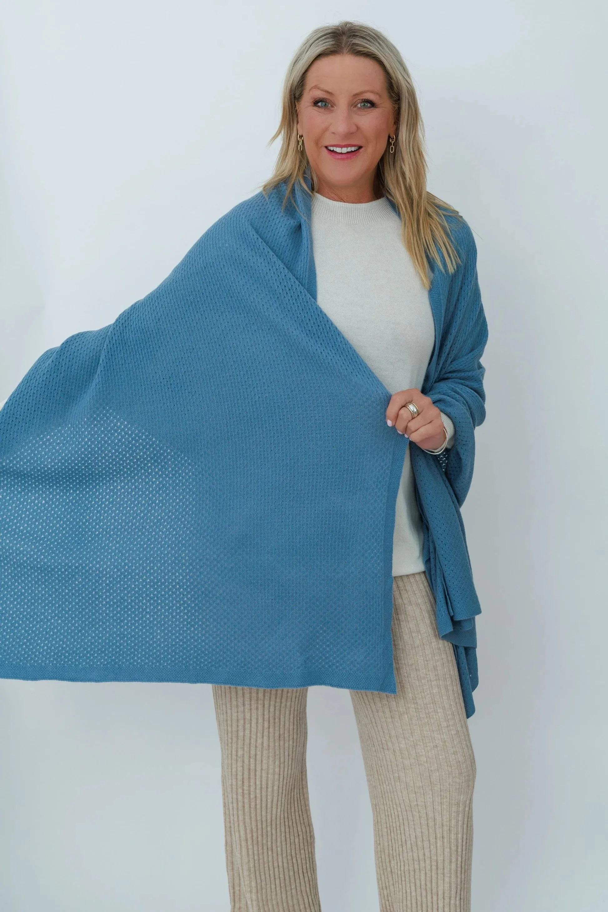 MerinoSnug - Mansfield Alpaca Wool Knitted Wrap - Australian Made