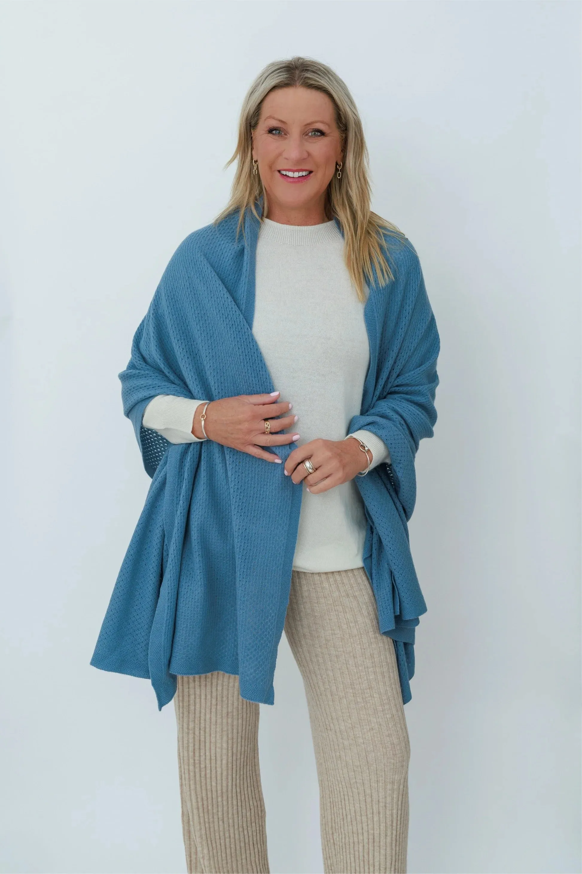 MerinoSnug - Mansfield Alpaca Wool Knitted Wrap - Australian Made