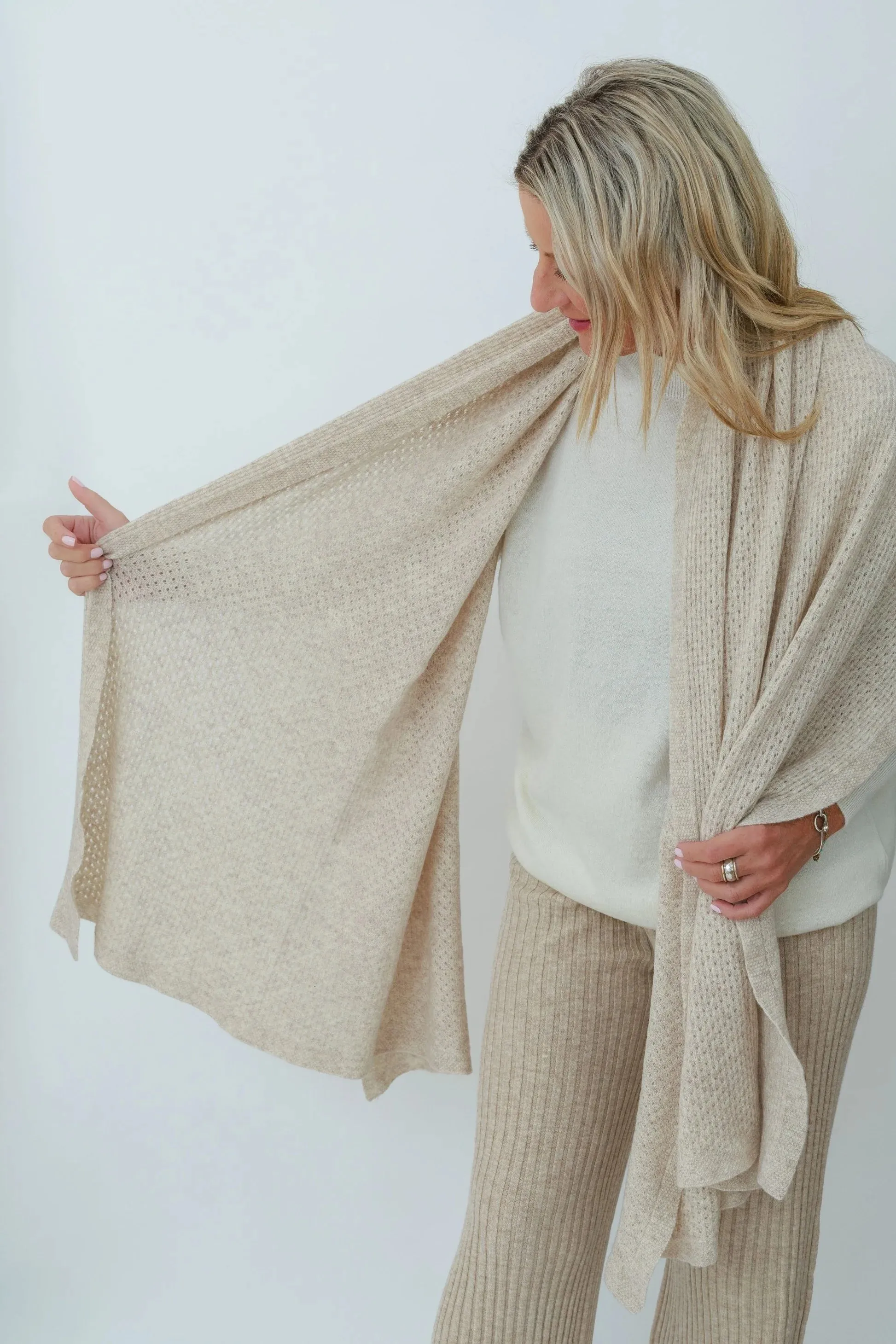 MerinoSnug - Mansfield Wool Knitted Wrap - Australian Made