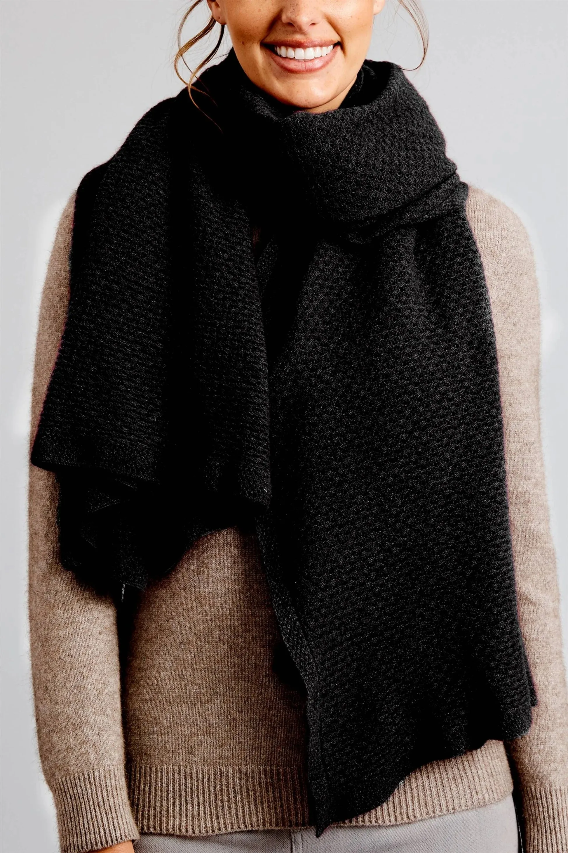 MerinoSnug - Mansfield Wool Knitted Wrap - Australian Made