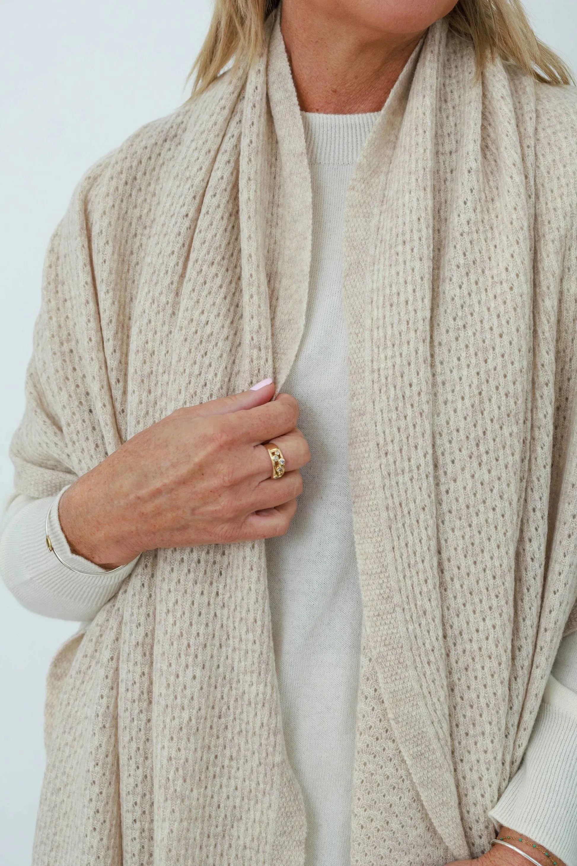 MerinoSnug - Mansfield Wool Knitted Wrap - Australian Made