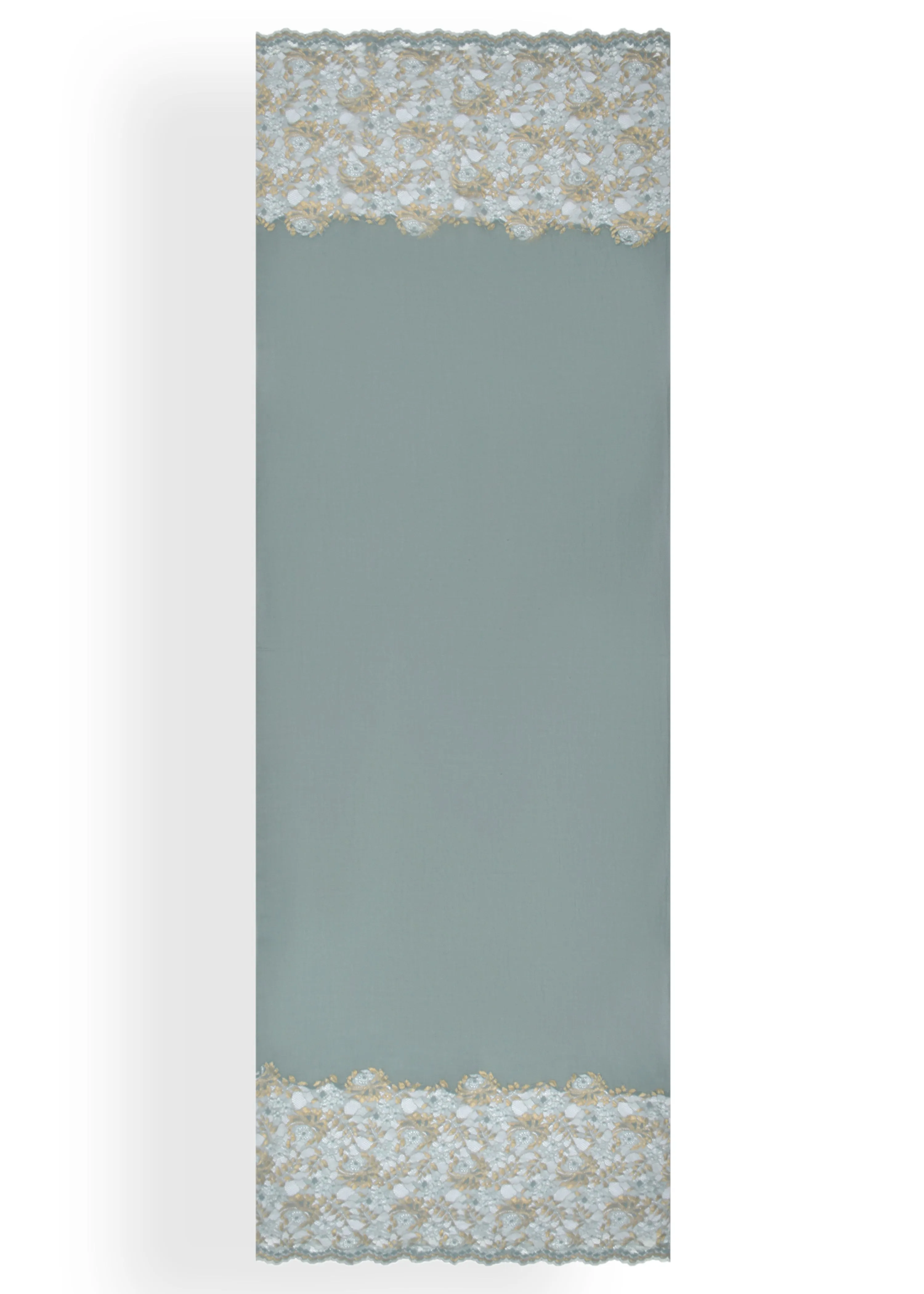Metallic Border Stole in Merino