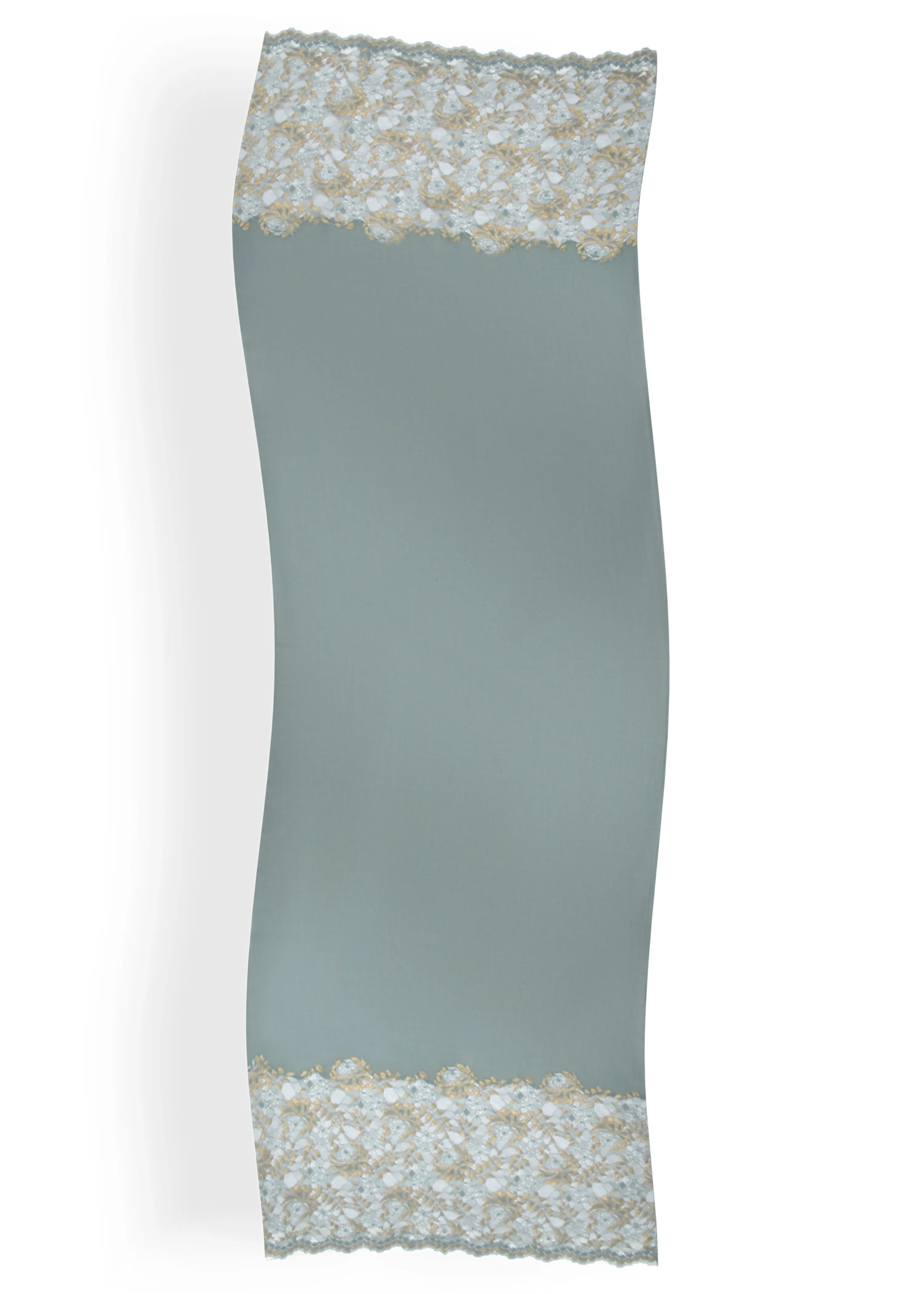 Metallic Border Stole in Merino
