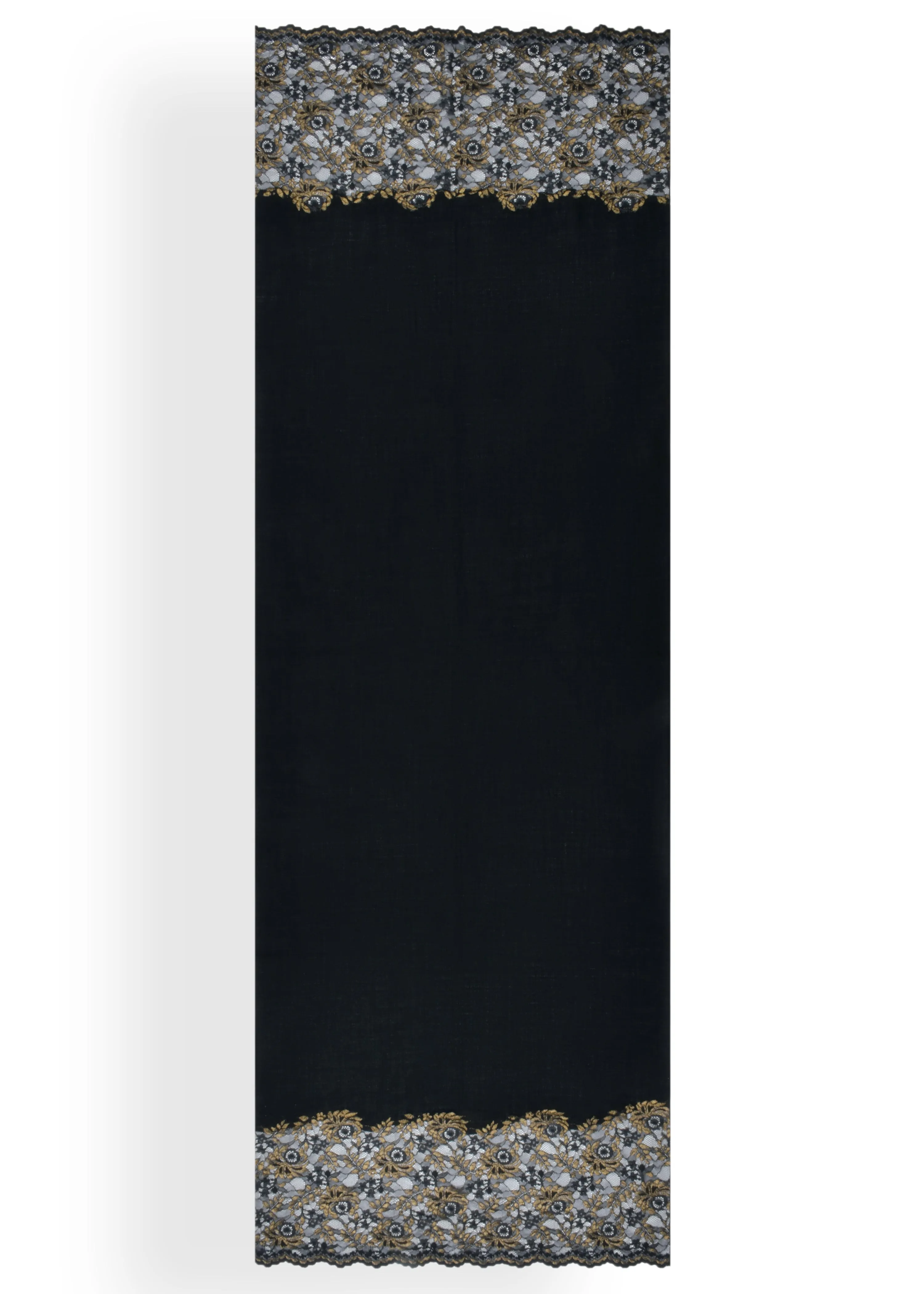 Metallic Border Stole in Merino