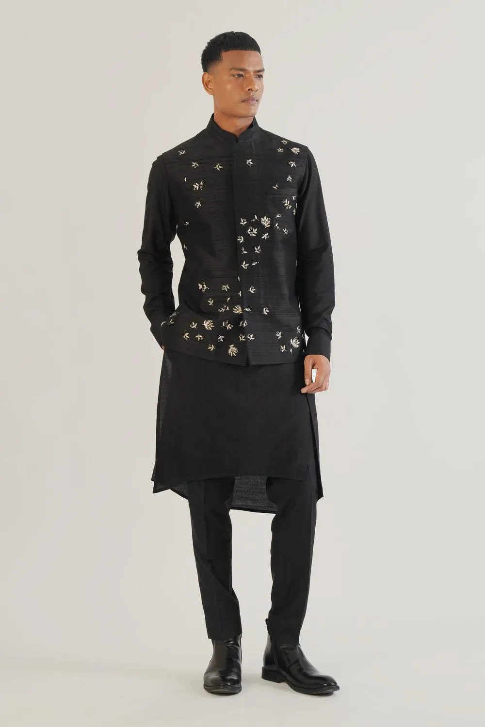 Metallic Hand Embroidered Jawahar Jacket