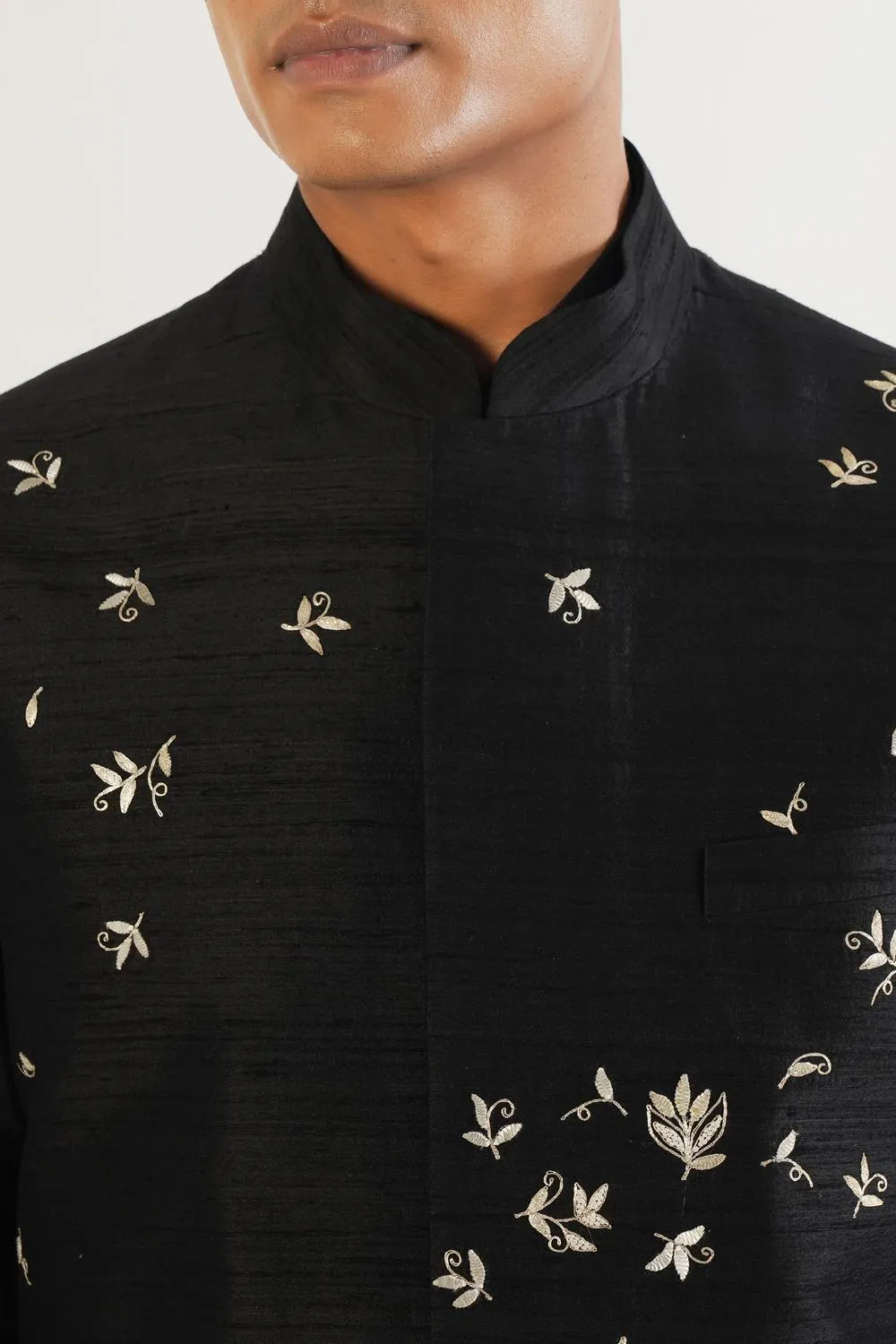 Metallic Hand Embroidered Jawahar Jacket
