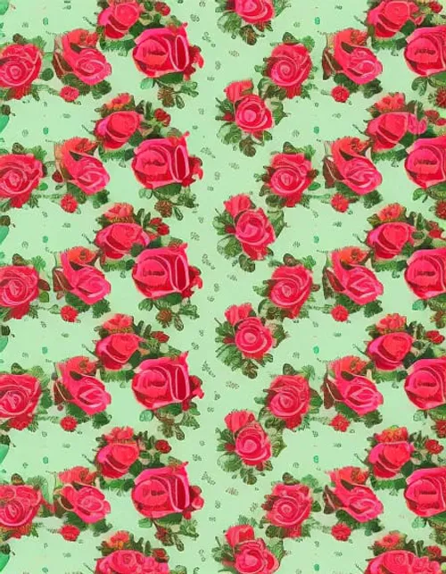 mid century retro floral
