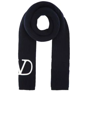 Midnight Blue Wool Scarf