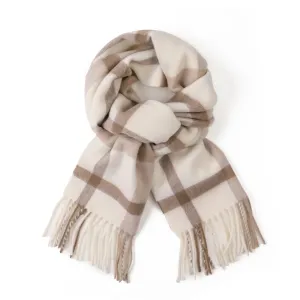 Mila Winter Woolen Check Scarf