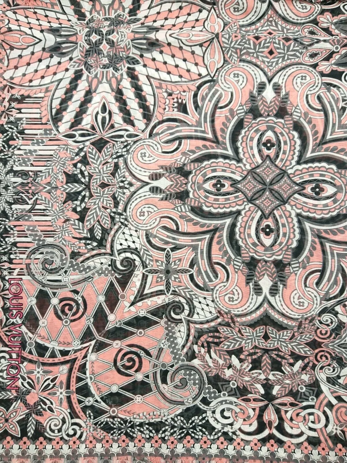 Monogram Flower Stole