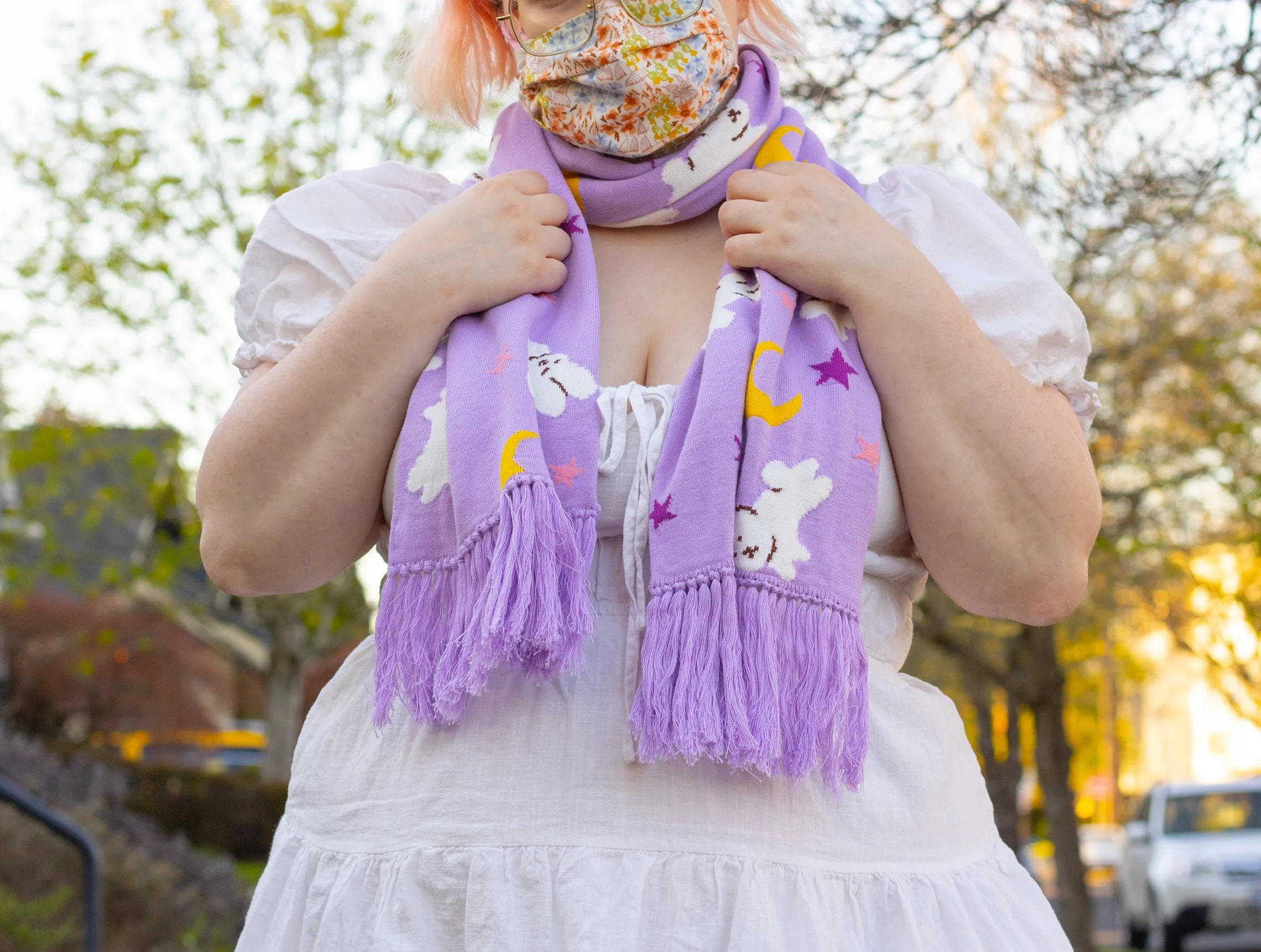Moon Bunnies Knitted Scarf!