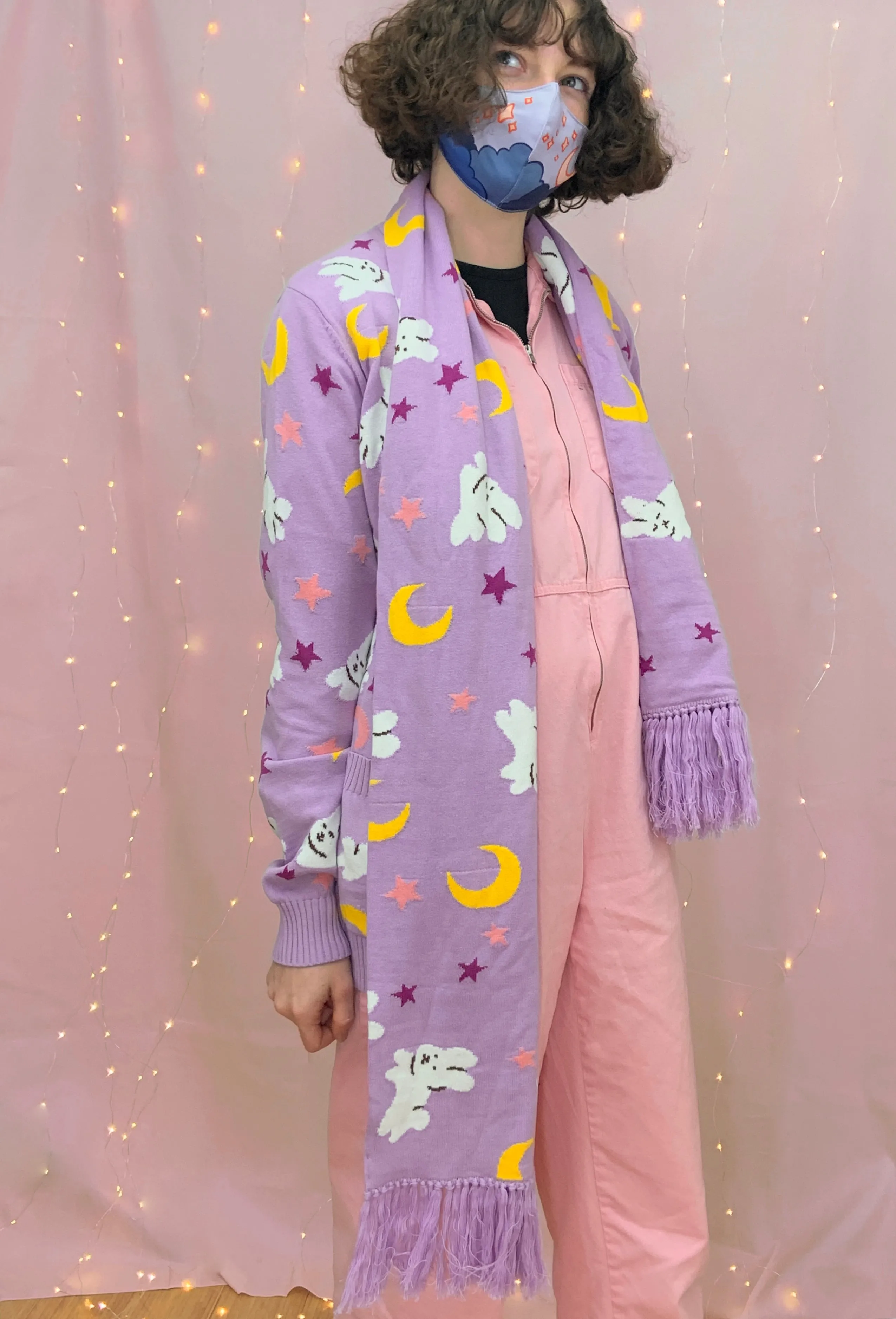 Moon Bunnies Knitted Scarf!