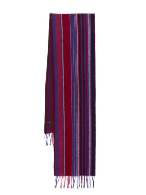 Multi colour stripe wool scarf