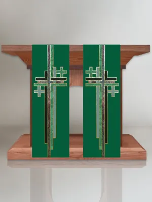 Multi Cross Green Altar Scarves