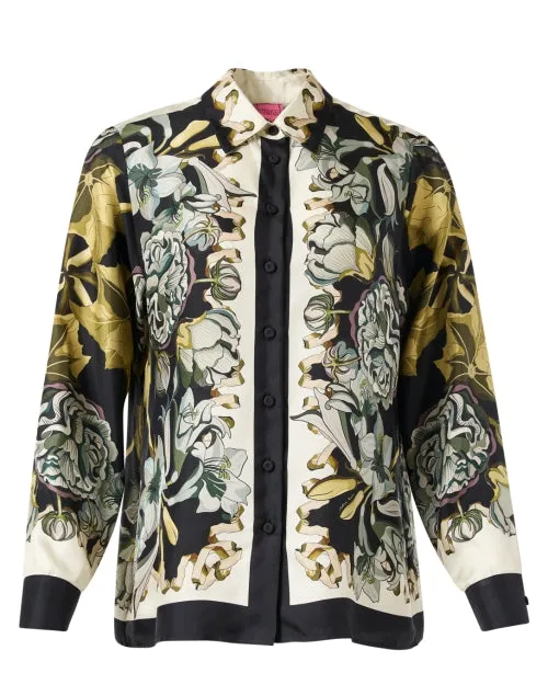 Multi Print Silk Shirt