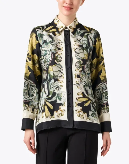 Multi Print Silk Shirt