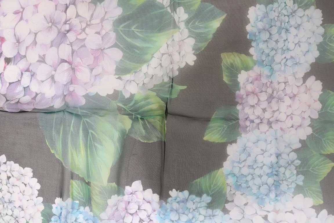 Multicolor Floral Silk Scarf