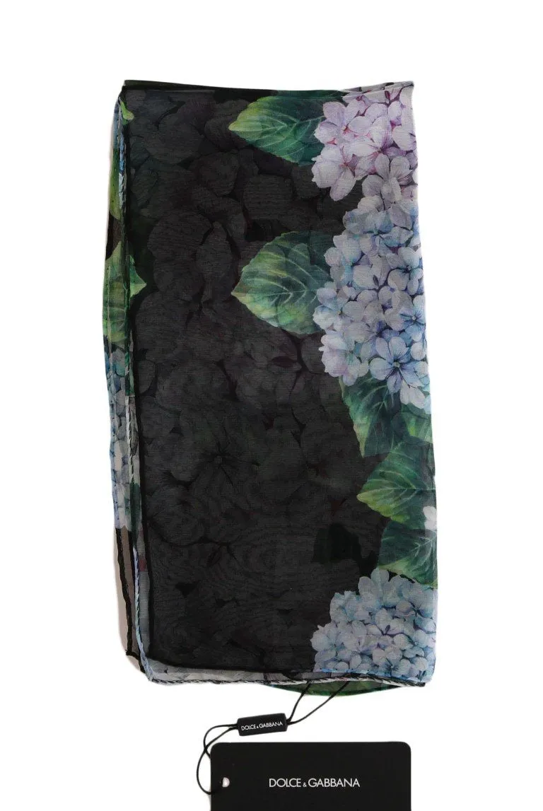 Multicolor Floral Silk Scarf