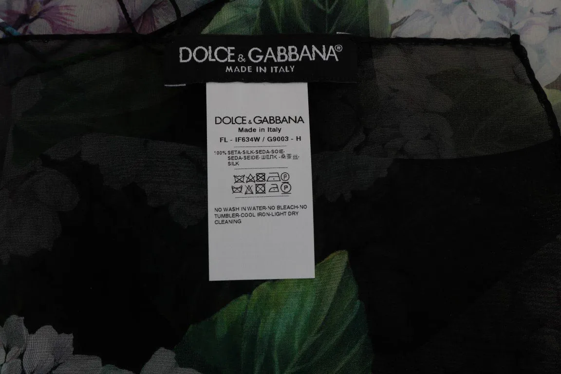 Multicolor Floral Silk Scarf