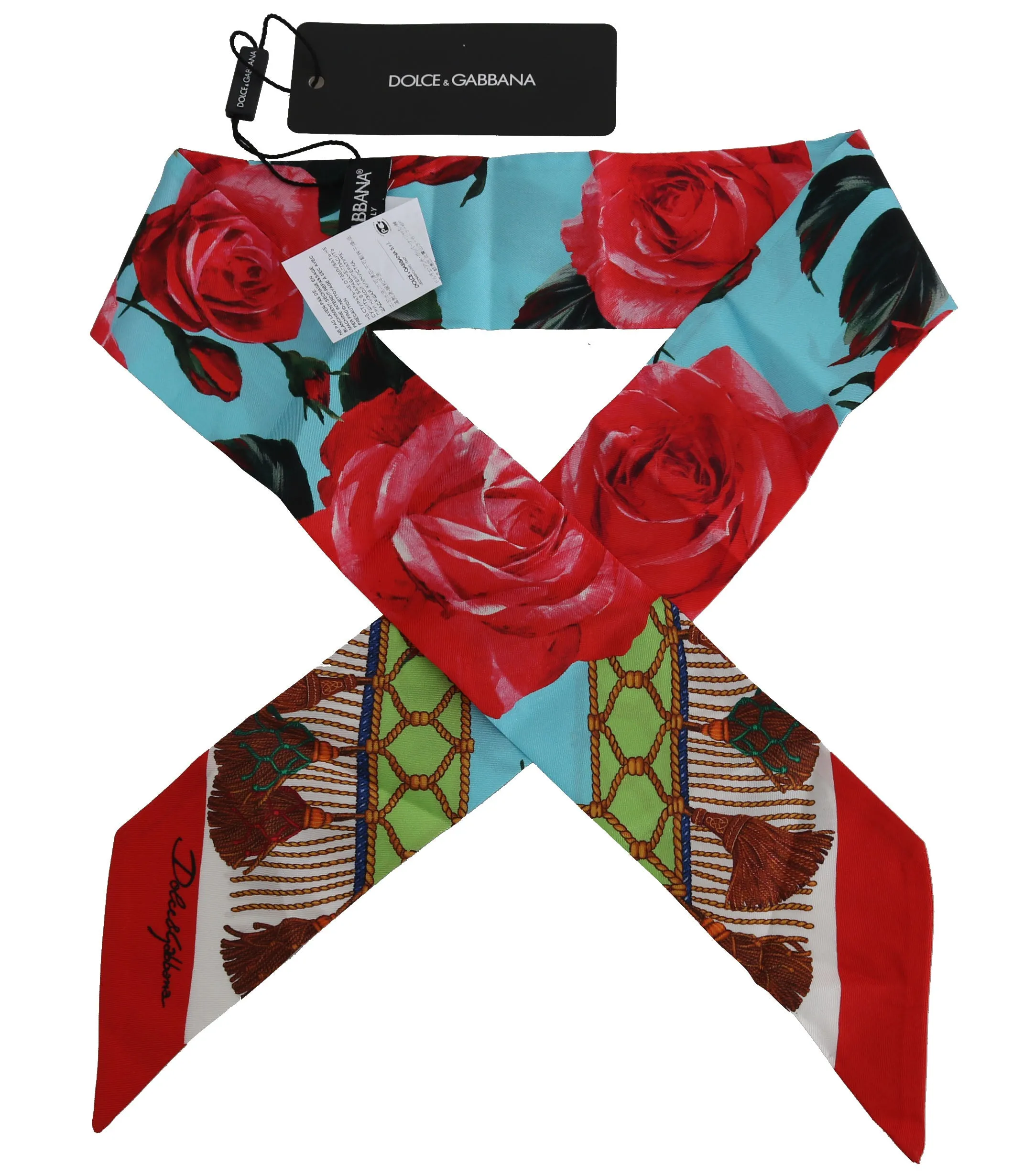 Multicolor Floral Silk Shawl Necktie Scarf