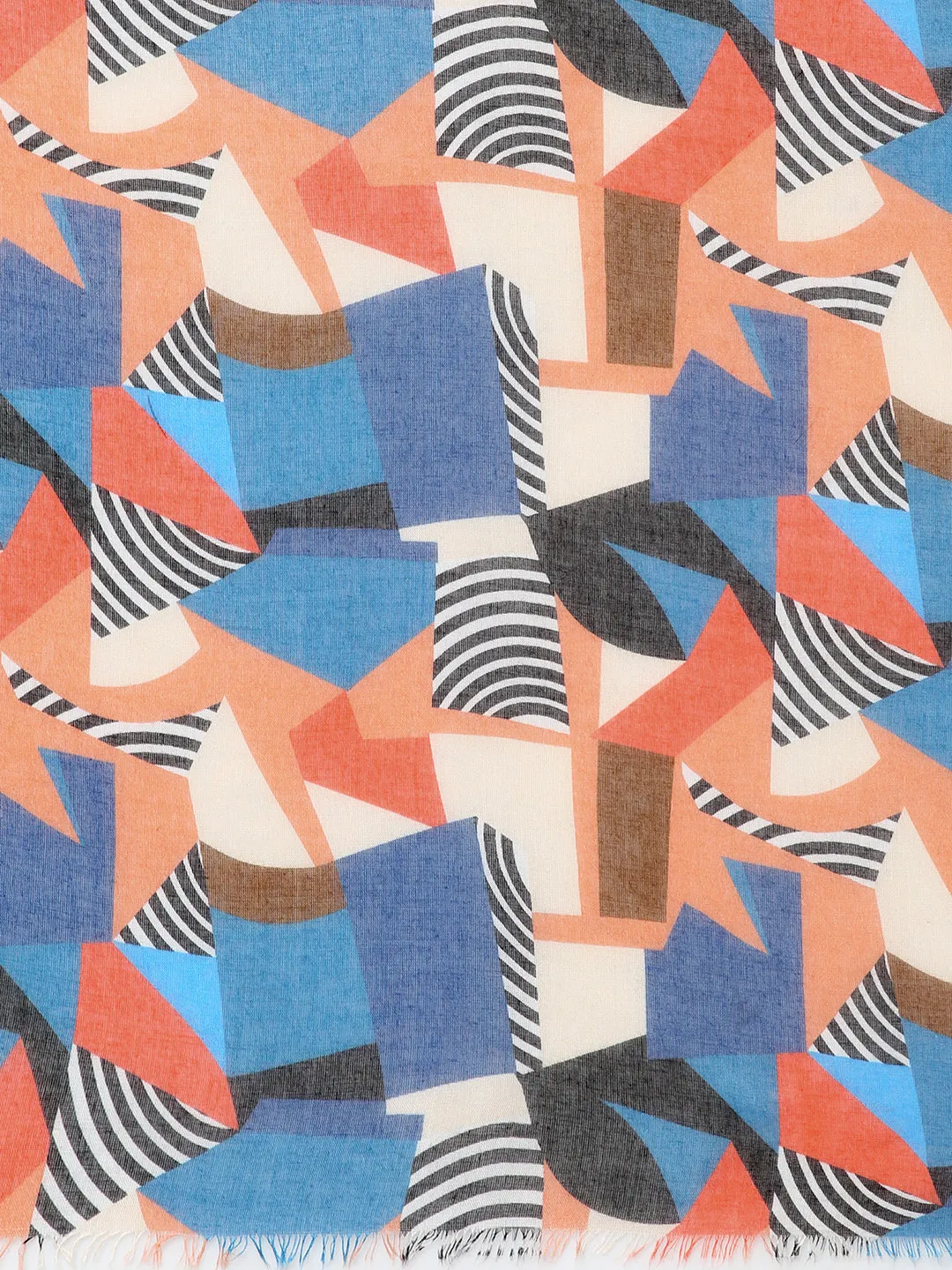 Multicolor Geometric Printed Scarf