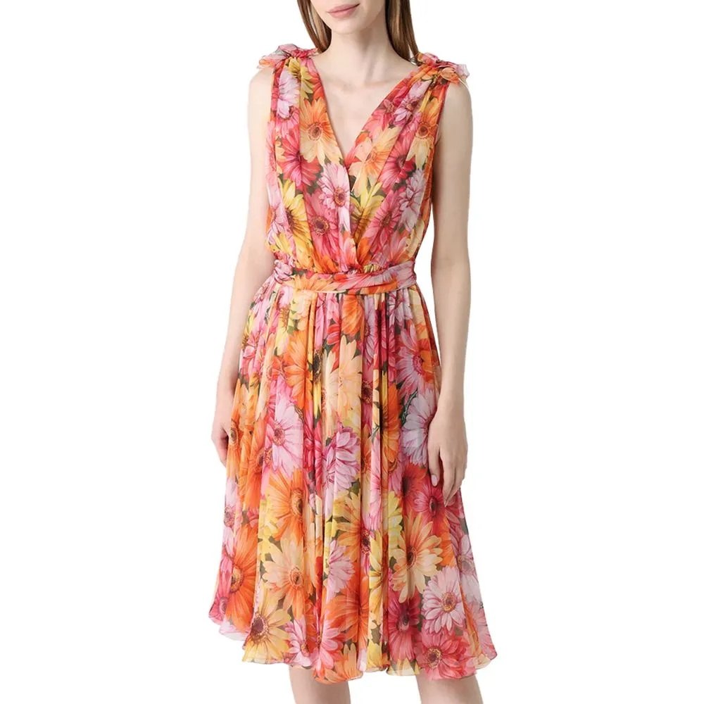 Multicolor Silk Dress