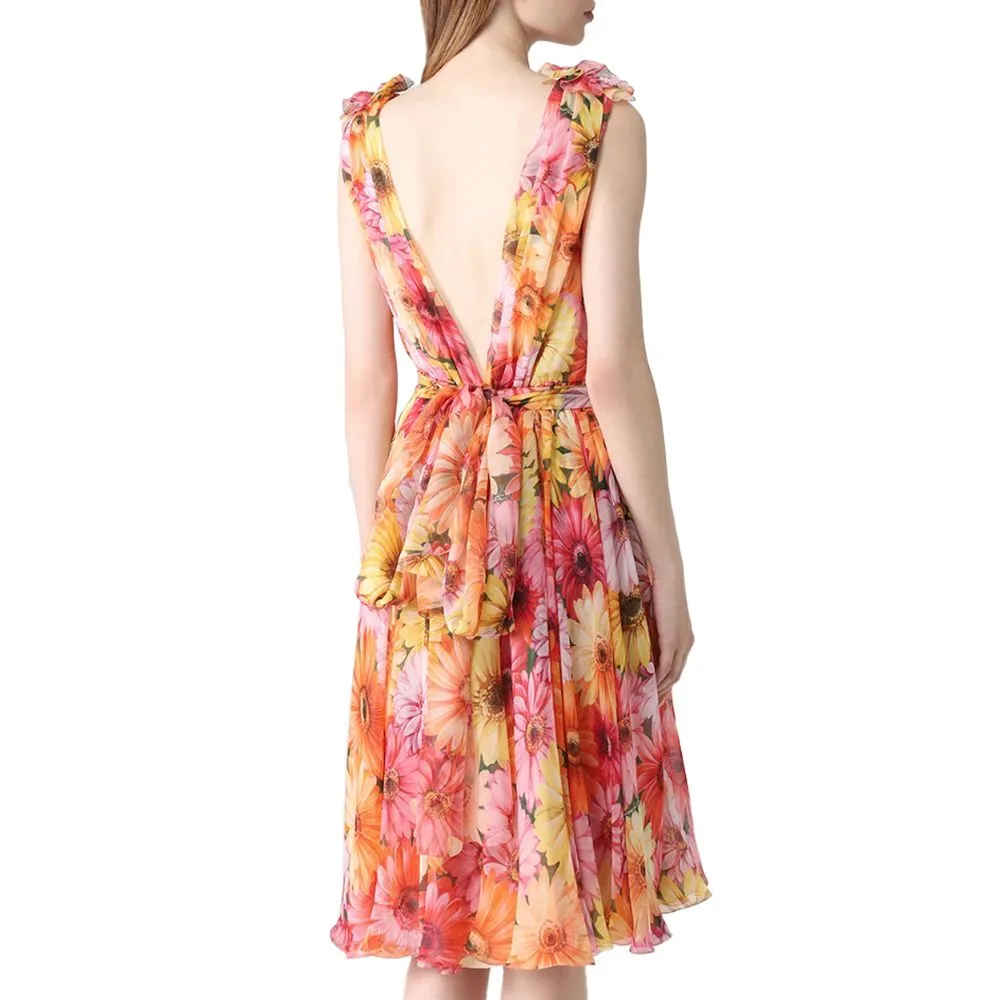 Multicolor Silk Dress