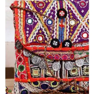 Multicolored Embroidered Afghani Sling Bag