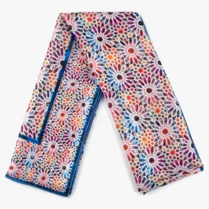 Multicolored Mosaic Silk Scarf