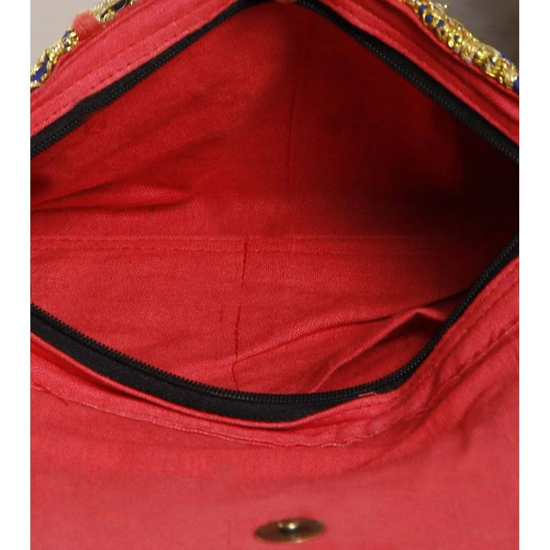 Multicoloured Embroidered Afghani Clutch (100000052898)