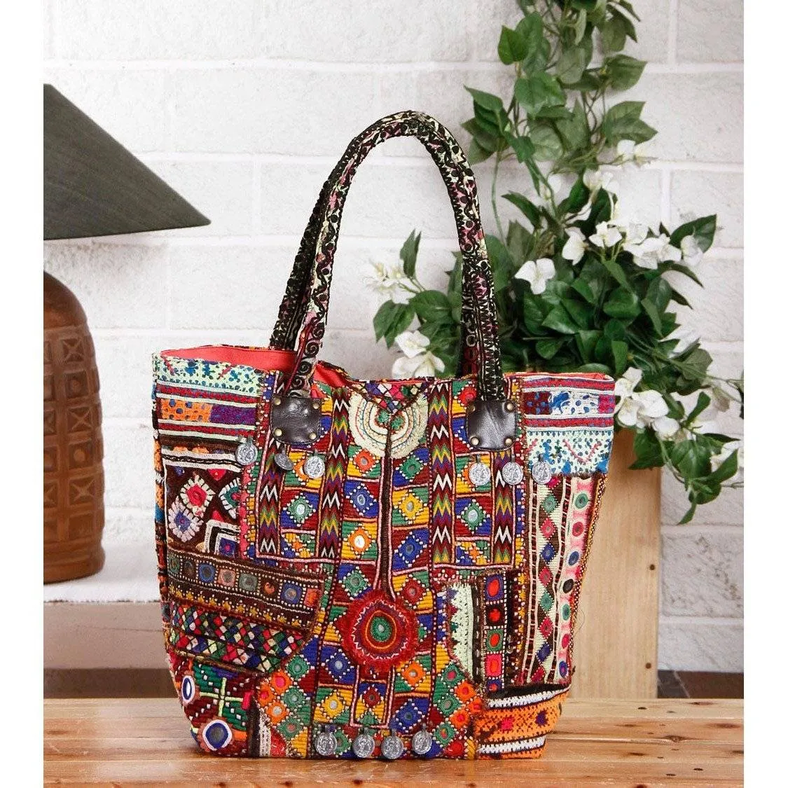 Multicoloured Embroidered - Afghani HandBag