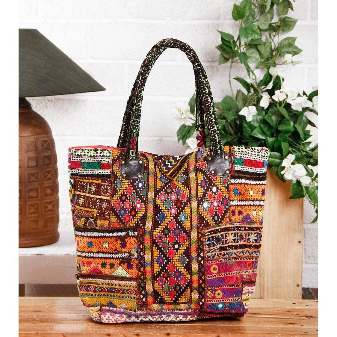 Multicoloured Embroidered - Afghani HandBag