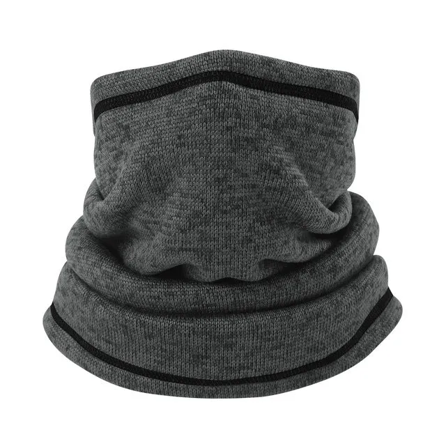 Multifunctional Cold Weather Winter Fleece Knitted Headband Neck Warmer Gaiter Face Mask Head Scarf Snowboard Bandana Headwear