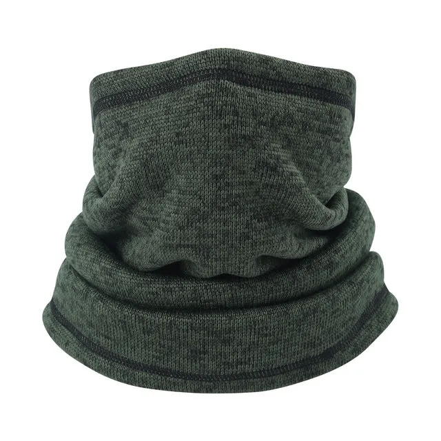 Multifunctional Cold Weather Winter Fleece Knitted Headband Neck Warmer Gaiter Face Mask Head Scarf Snowboard Bandana Headwear