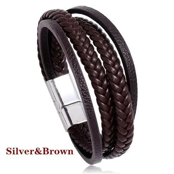 Multilayer Leather Bracelet for men and women band wrist