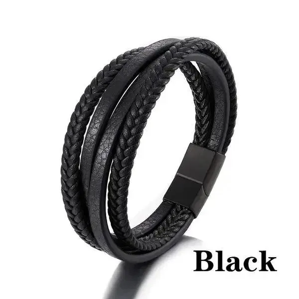 Multilayer Leather Bracelet for men and women band wrist
