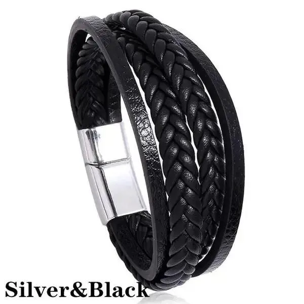 Multilayer Leather Bracelet for men and women band wrist