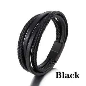 Multilayer Leather Bracelet for men and women band wrist