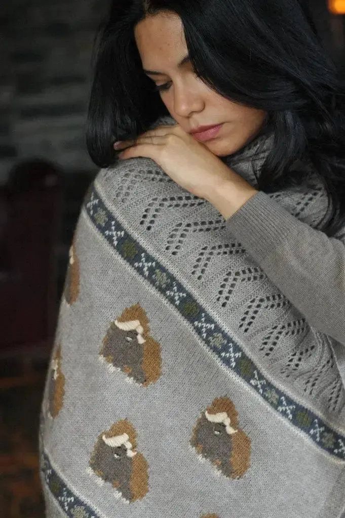 Muskox Woman's  Qiviuk Shawl, Merino & Silk