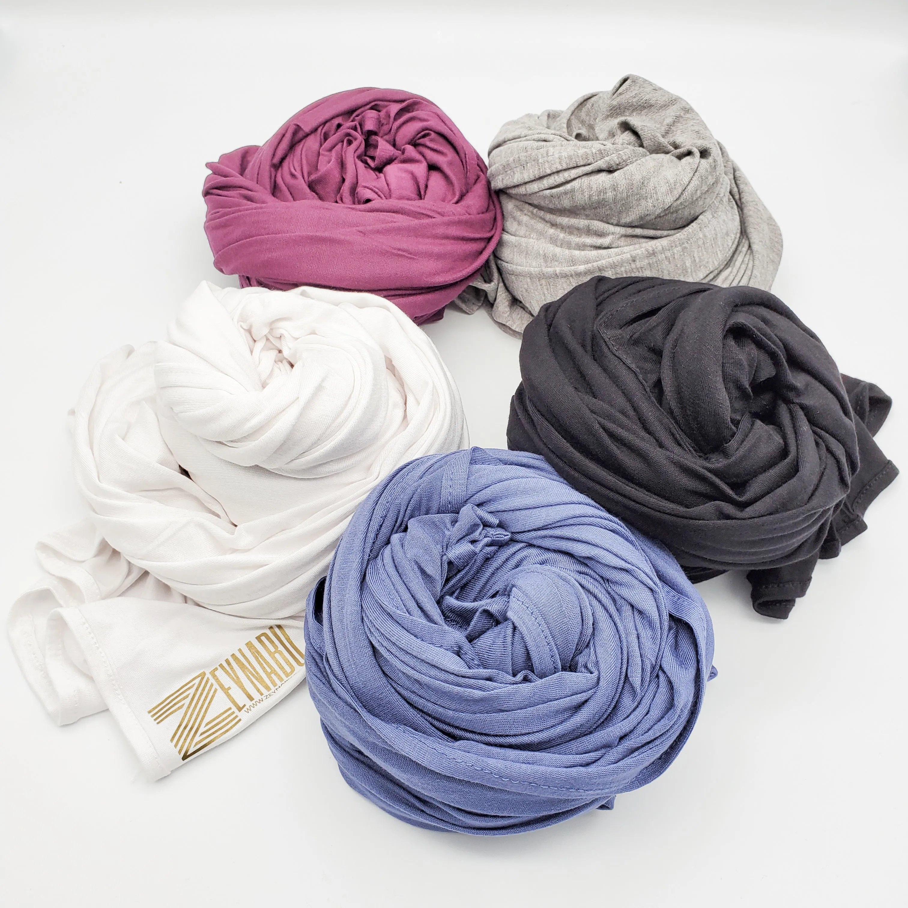 Najwa White - Jersey Cotton Scarf