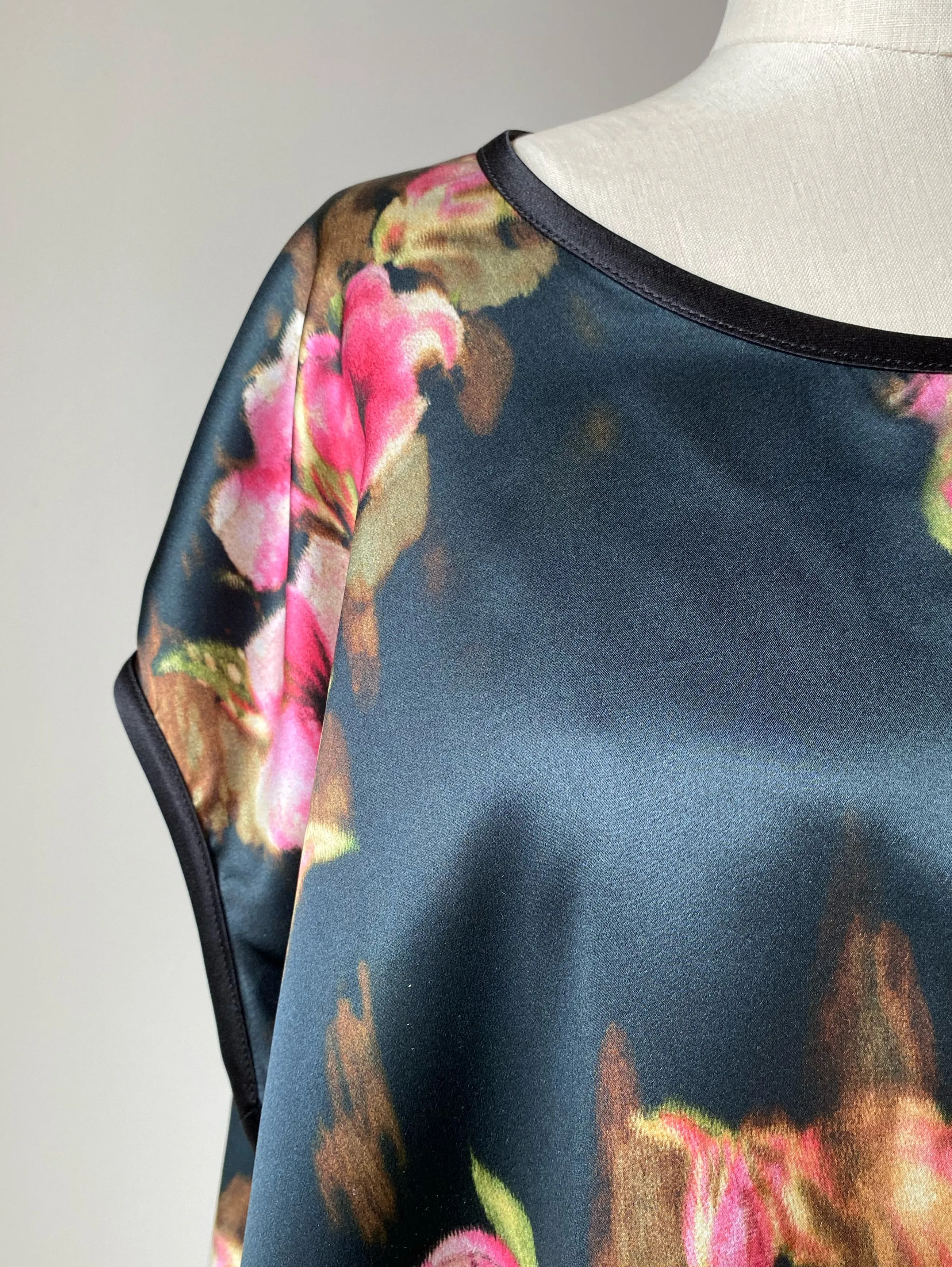 Naomi's grandmother's bleached floral printed cocoon top