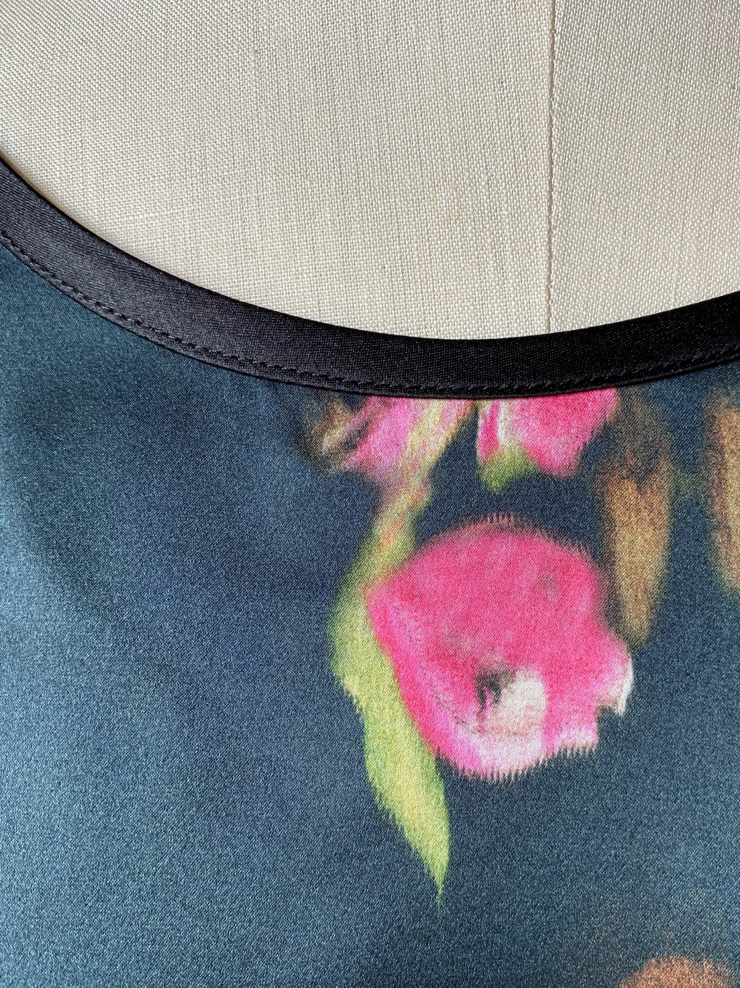 Naomi's grandmother's bleached floral printed cocoon top