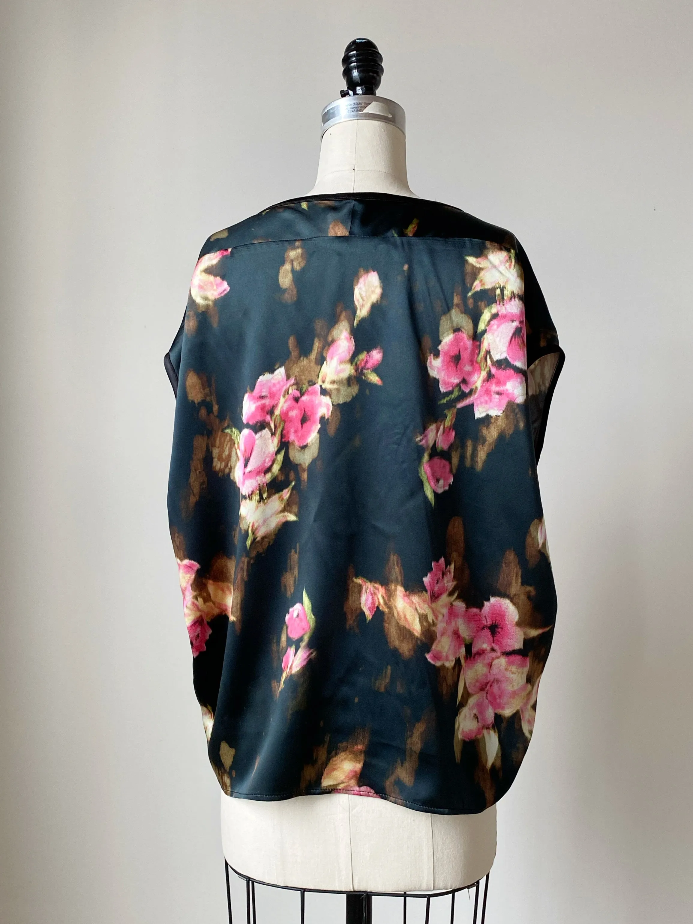 Naomi's grandmother's bleached floral printed cocoon top