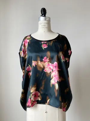 Naomi's grandmother's bleached floral printed cocoon top