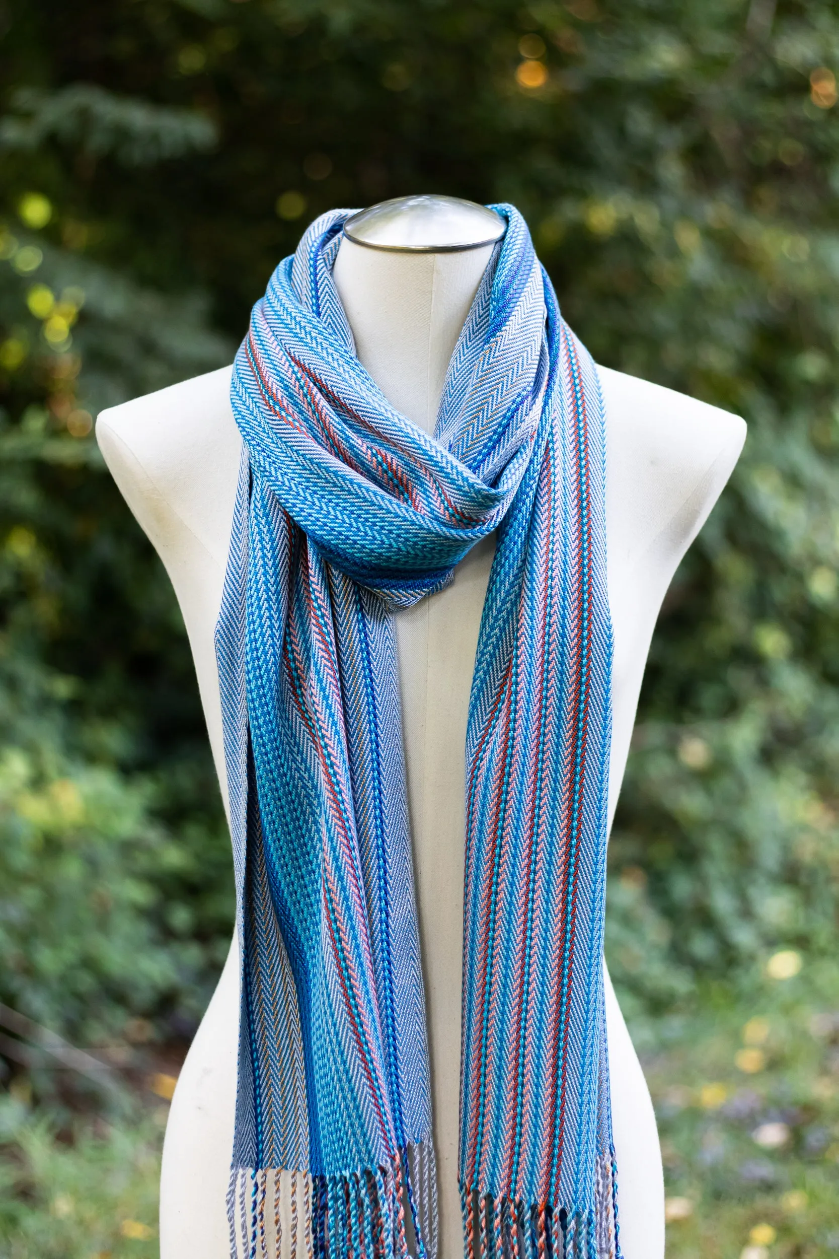 Natal Blue Woven Scarf