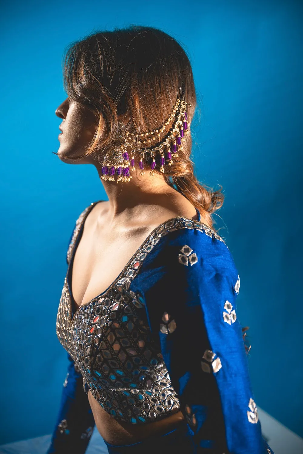 Navy Blue Lehenga Set